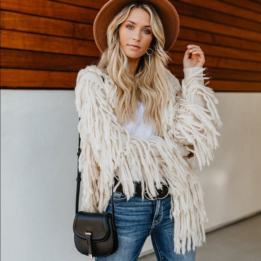 Veruca shaggy fringe jacket